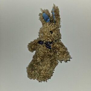 Brown Bunny Rabbit Plush Fuzzy 9.5" Toy Blue Ears Venezia Jeans Lane Bryant 1998